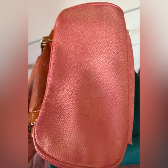 Pink leather backpack with brown accents by Bric display picture 3